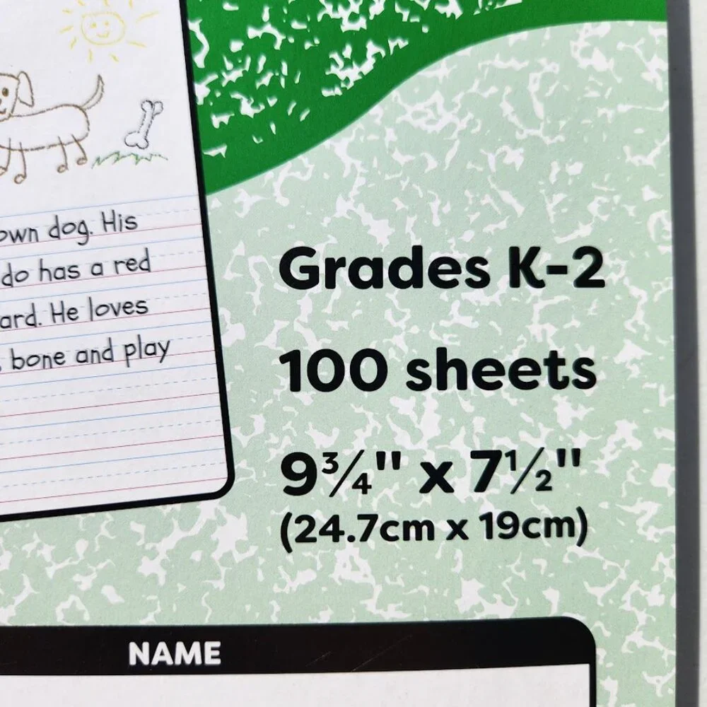 Primary Composition Notebook Grades K-2 Primary Journal Grades Writing Drawing J